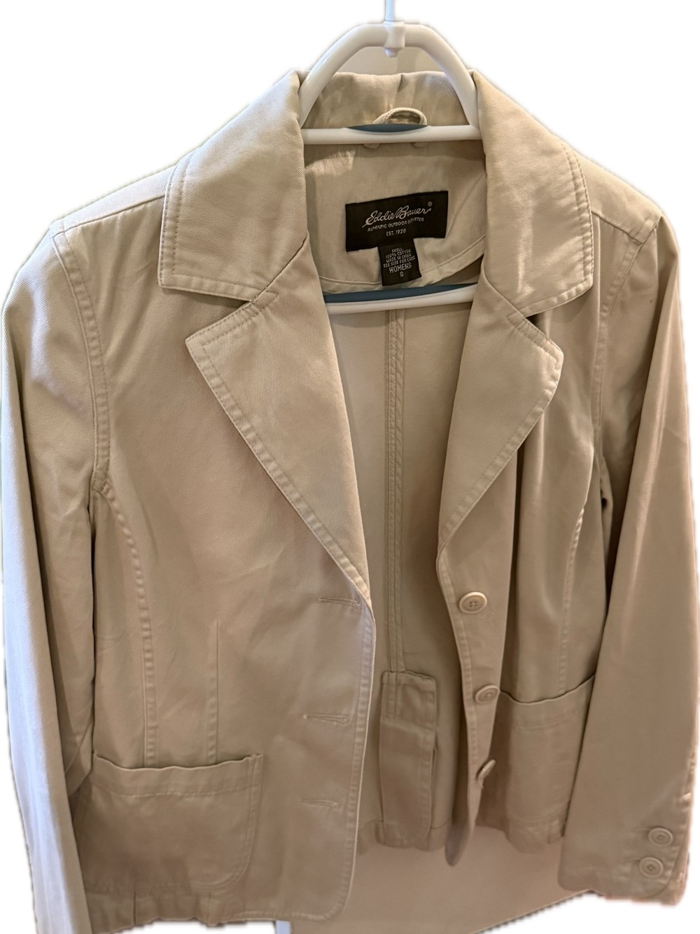 Eddie Bauer Beige Khaki Cotton Blazer